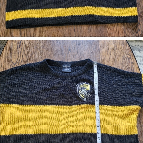 Harry Potter Hufflepuff Quidditch Sweater Size Sm - Picture 4 of 4